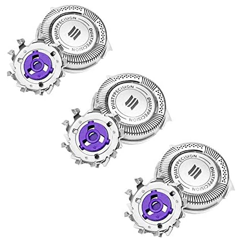 3 Pack Replacement Shaver Heads for Philips Norelco HQ8 PT720 PT725 PT815 PT860 AT890 AT899 AT750 Series, Men Electric Shaving Heads Blades Trimmer Razor Accessories Replacement Rotary Heads Cover