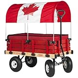 Millside Industries Canadian Flag Canopy Wooden Wagon