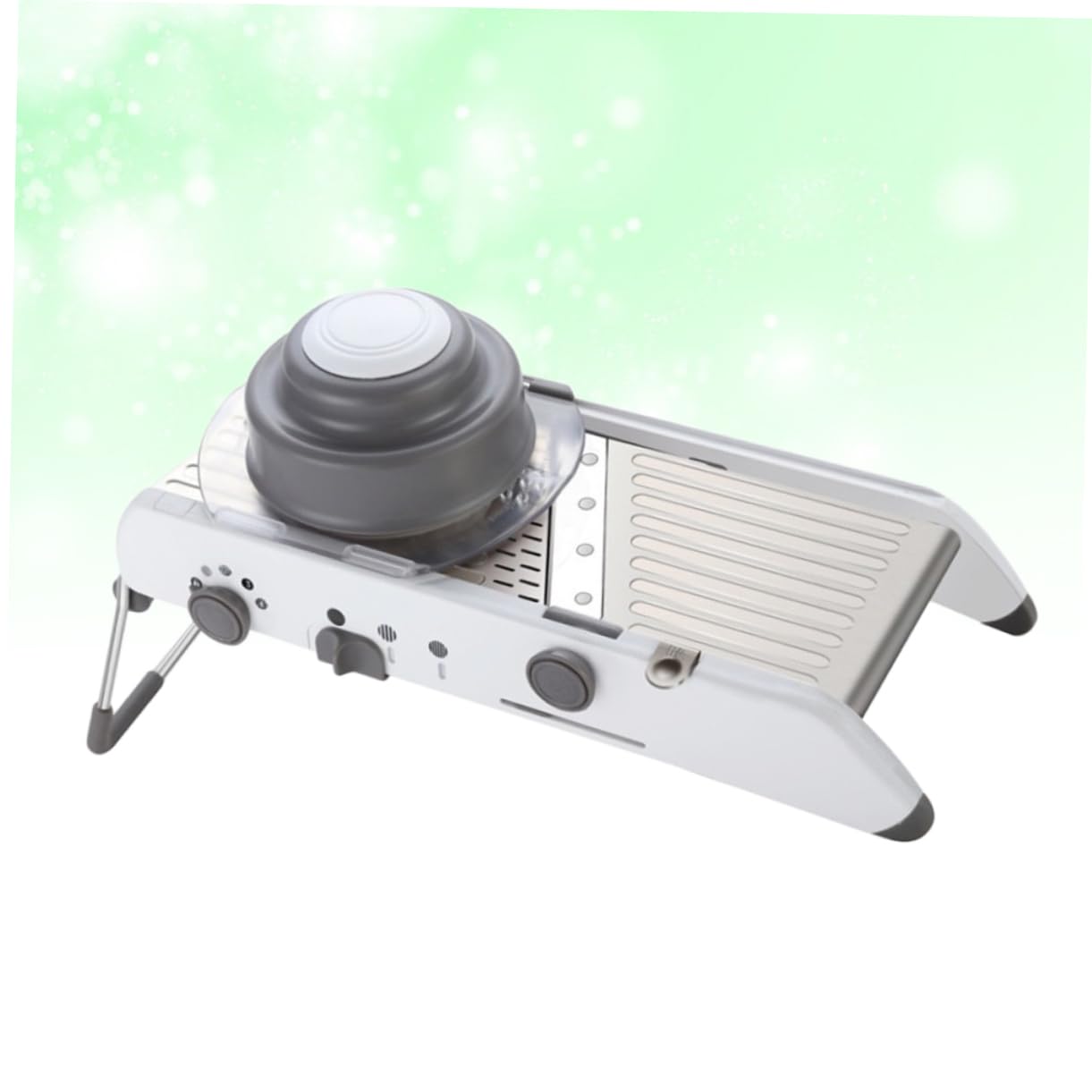 STOBAZA Adjustable Stainless Steel Vegetable Chopper Cheese Grater Multi Function Food Slicer with Interchanging Drums for present