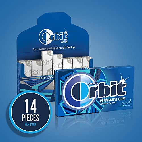 Orbit Gum Peppermint Sugarfree Chewing Gum, 14 Pieces (Pack Of 12) #TOP1