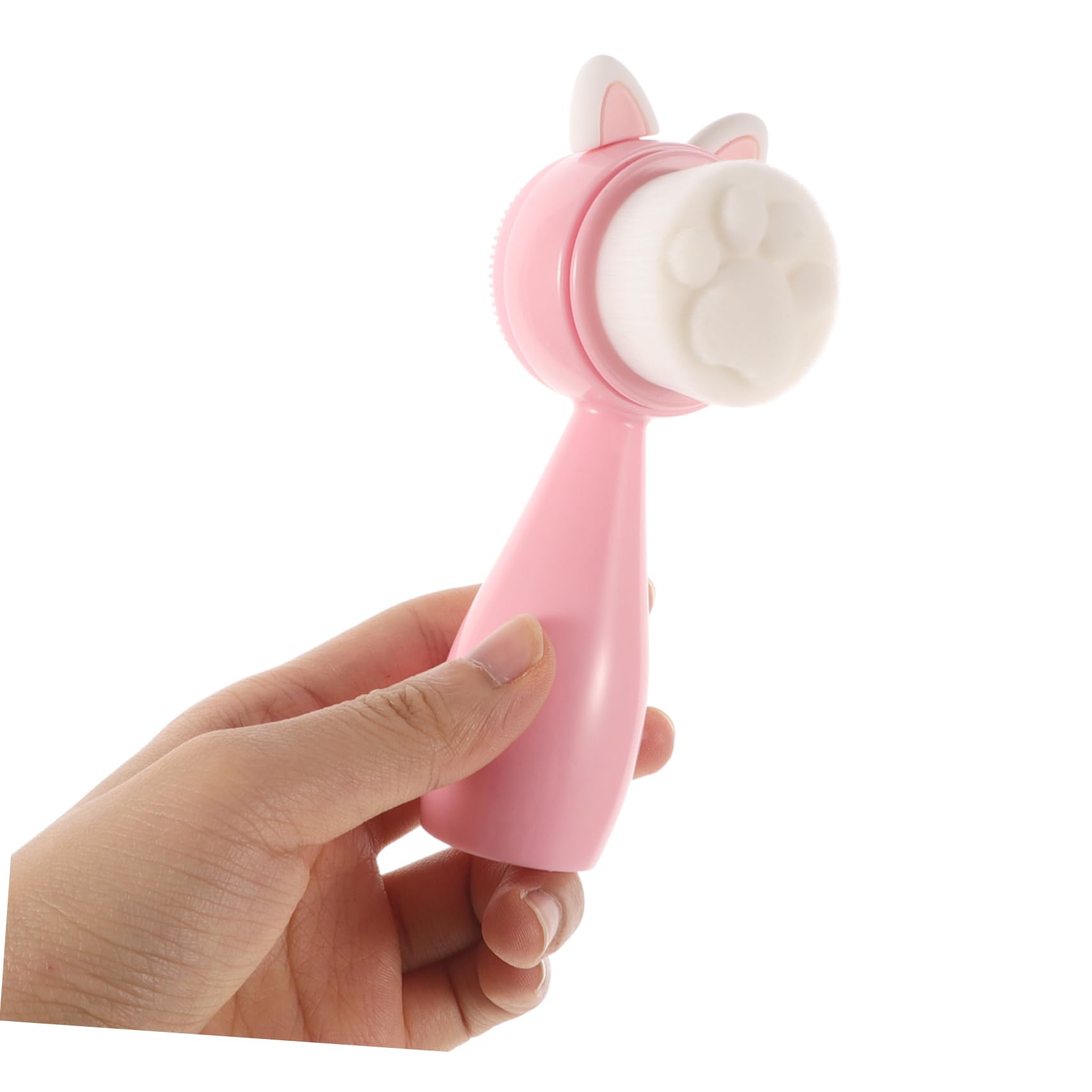 FOMIYES Abs Handle Face Wash Brush Soft Natural Hair Facial Cleansing Brush Skin-Friendly