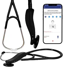 Estetoscópio Digital Bluetooth,CORE Digital Stethoscope,Estetoscópio eletrônico,Estetoscópio médico profissional,Estetoscópio médico