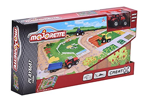 Majorette 212056410 - Creatix Playmat, rutschfeste Spielmatte inkl. einem Auto, 96 x 51,2 cm, SOS,...