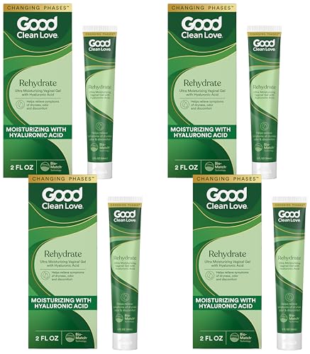 Image of Good Clean Love Rehydrate Ultra Moisturizing Vaginal Gel with Hyaluronic Acid,pH-Balanced Vaginal Moisturizer,Water-Based Feminine Care, Long Lasting Relief from Dryness & Discomfort, 2 Oz (Pack of 4)