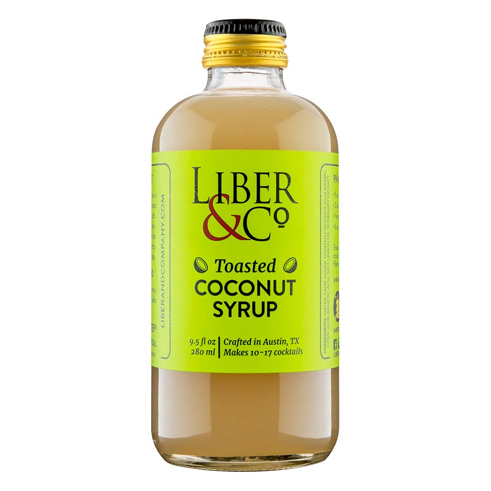 Liber & Co. Toasted Coconut Syrup (9.5 oz.) Made with Organic, Fair Trade Coconut and Cane Sugar