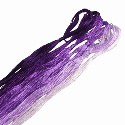 MINGGUXIUYI 6 colores de pura seda de morera de 22 m – hilo de seda elegante para bordado artístico y trabajos manuales finos (20)