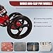 Knee Scooter,Economical Foldable Steerable Knee Walker,for Adults Foot Surgery,Injured Ankle Recovery Scoote(Red-Standard Version)