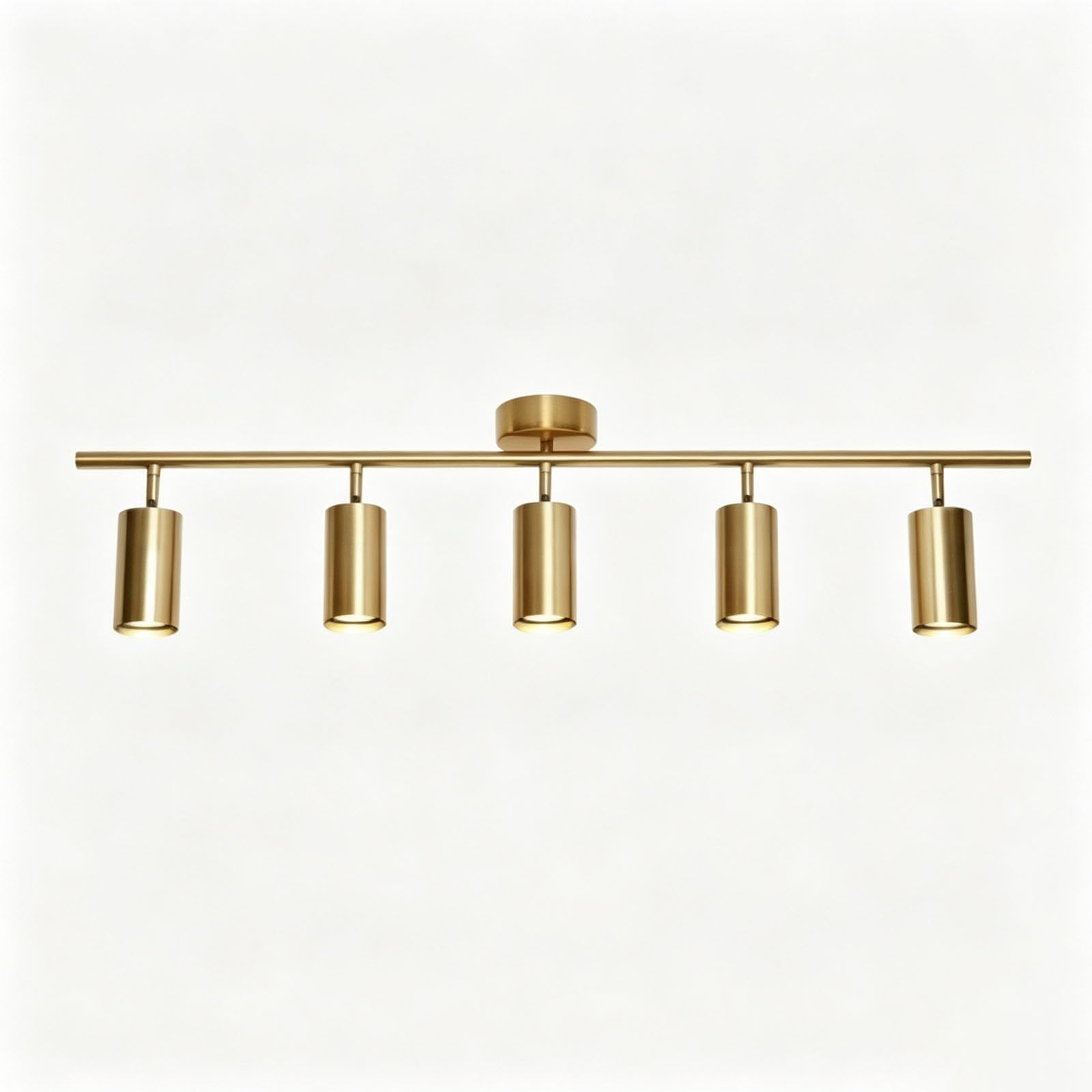 LUOYAOB Modern Track Lighting Fixtures Brass Ceiling Light Adjustable