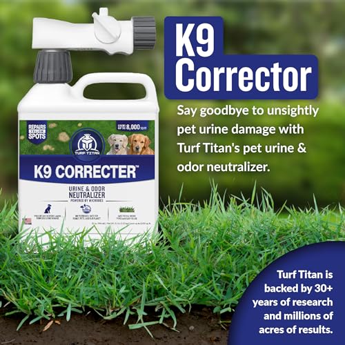Image of Turf Titan K9 Correcter - Dog Urine Neutralizer for Lawn (1 Gallon) - Urine Neutralizer for Dogs to Revive Your Grass - Lawn Care Solution for Green, Odor-Free Grass