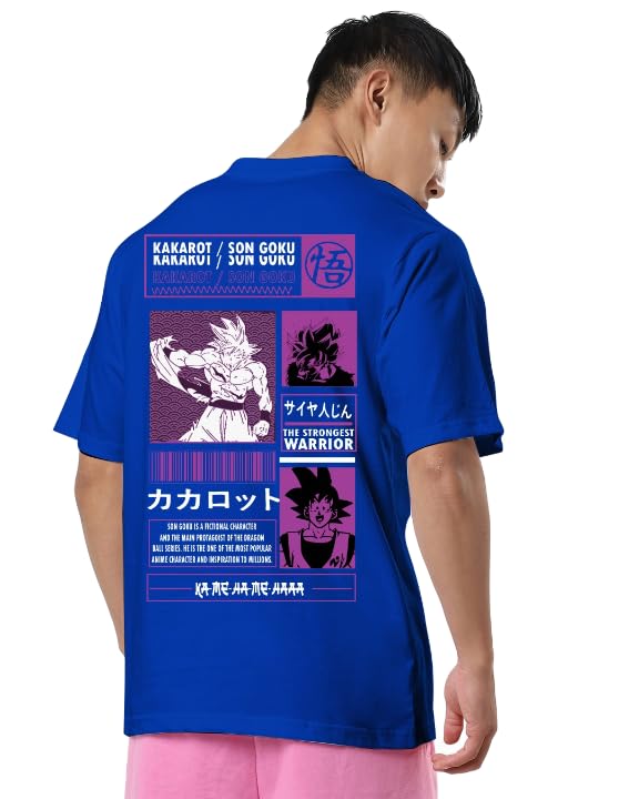 Image of STATUS MANTRA Round Neck Drop Shoulder Oversized Baggy Fit Comfortable Pure Cotton T-Shirt with Graphic Print Collection Tee for Men & Boys (Available in Multicolor from Size Small to XL)