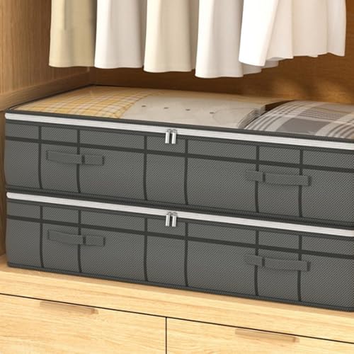 Cajones bajo cama de 90L para organizar edredones con ventana superior visible 4