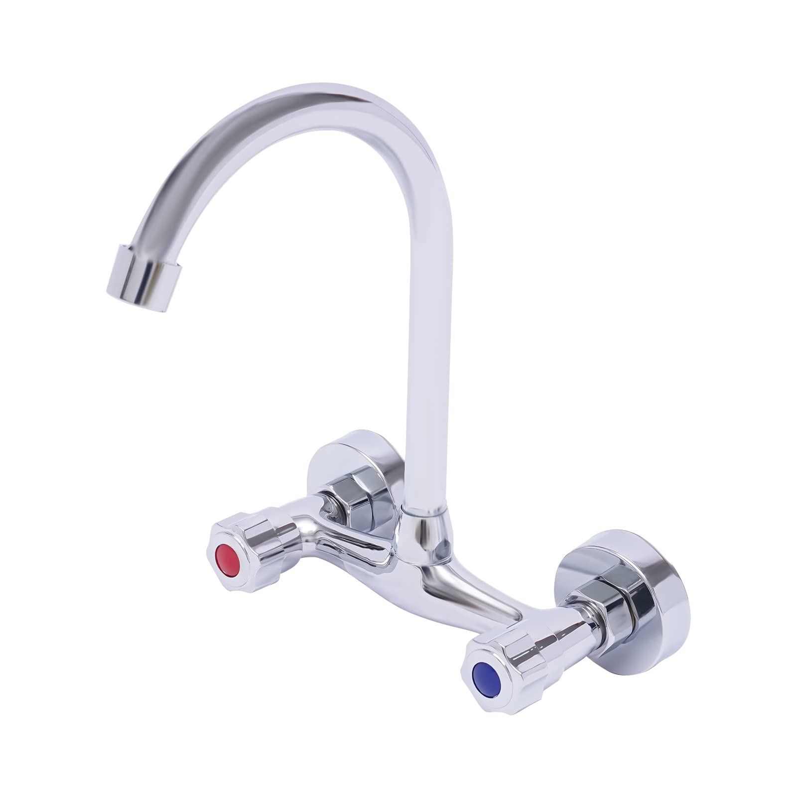 Grifo de cocina de 360°, grifo de pared para lavabo, grifo de pared ajustable, grifo de cocina de dos manijas, grifo mezclador