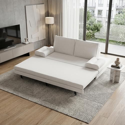 Canapé-lit 2 Places Multifonctionnel avec Sommier à Lattes