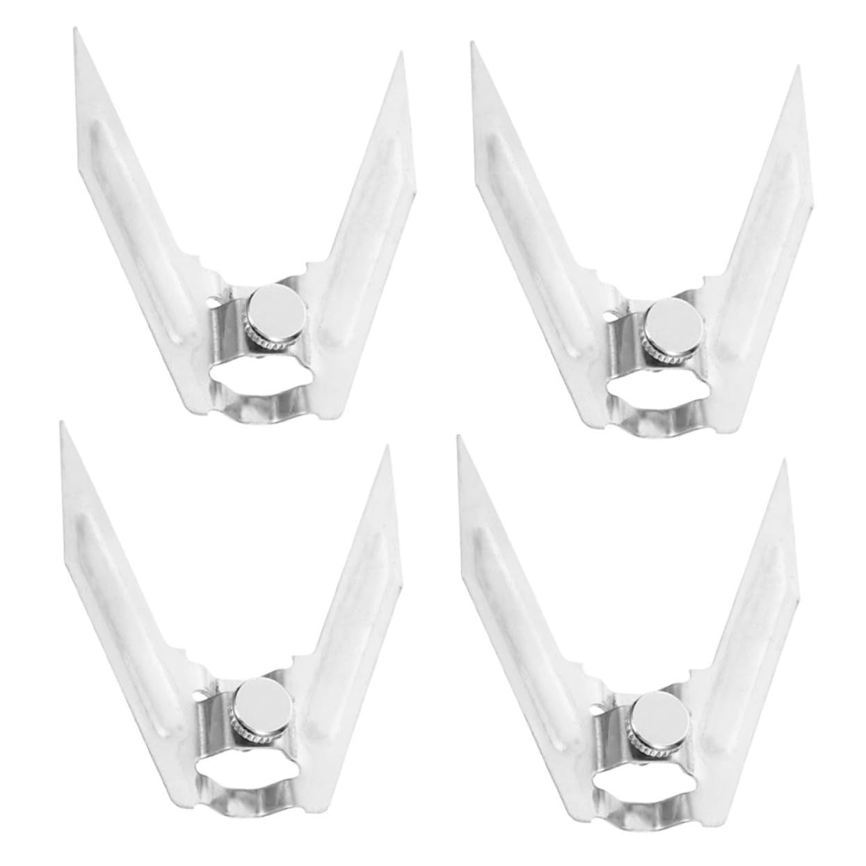 OFFSCH 4pcs Stainless Steel Chicken Forks Rotating Spit for Barbecue Easy Insertion Removal Home Oven Roast Accessories