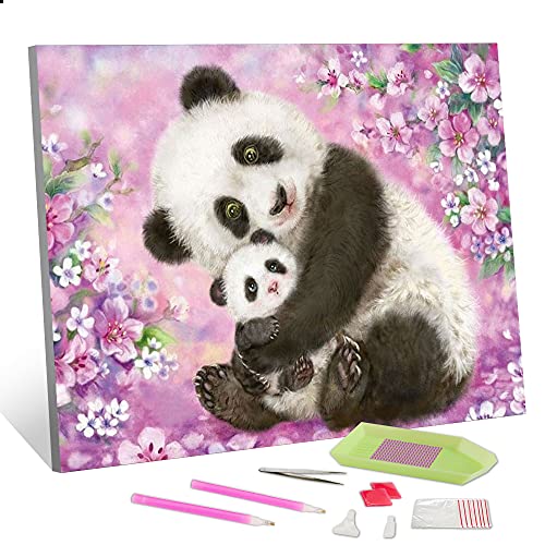 GHHKUD Panda Diamond Painting - 5D DIY Diamant Bild Tischdekoration Für Erwachsene & Kinder