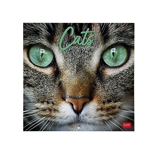 Legami - Calendario de pared 2024, 12 meses y planificador anual, espacio para notas y notas, número de semana, 6 idiomas, signos del zodiaco y festivos internacionales, celofán individual, 30 x 29 cm