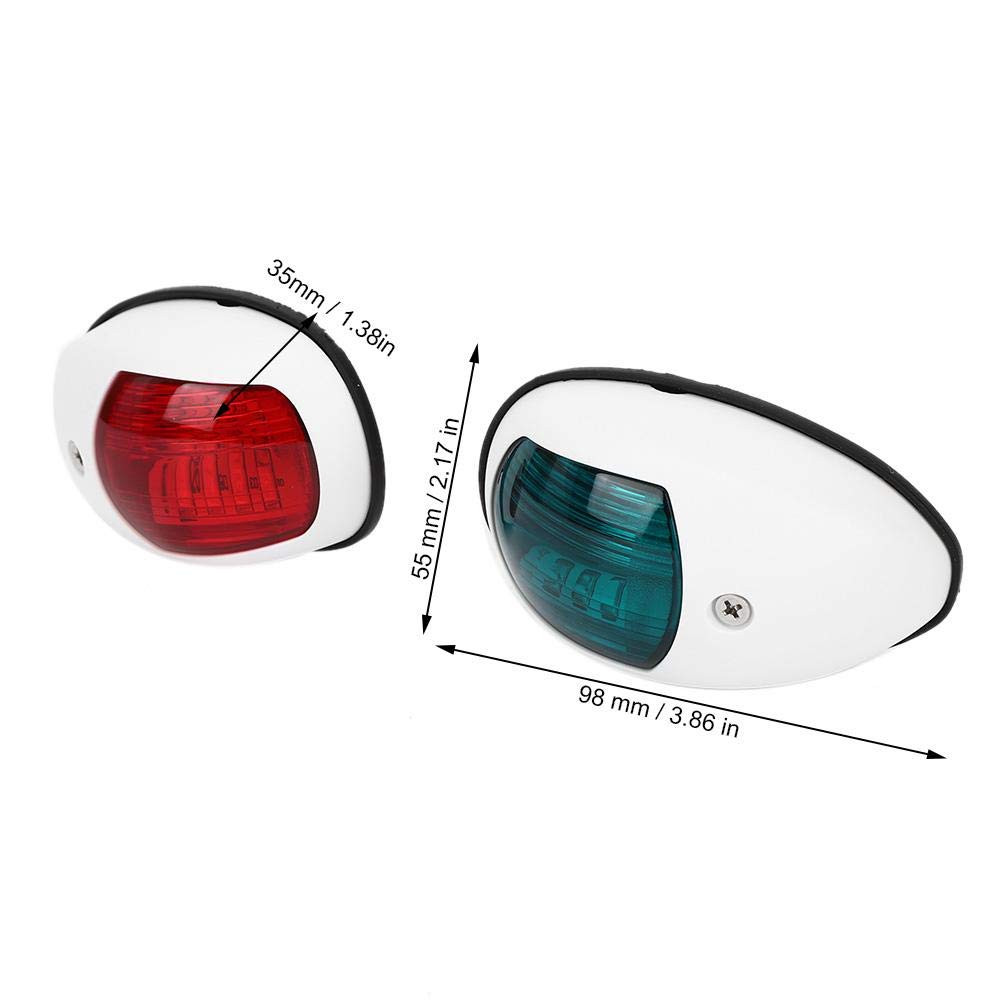 Aramox Luci Navigazione LED per Barche Fanali Rosso e Verde IP66 2 Pezzi per Yacht Motoscafi Pescherecci Visibilità Miglio Nautico Installazione a Vite su Scafi Fino a 12m Conforme Standard Nautici