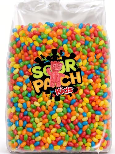 SourPatchKids Jelly Beans Original Fruit Flavors, 2 Lbs, Sour then Sweet Bulk Jellybeans, Chewy Candy in 5 Classic Fruit Flavors, Colorful Gummy Candy for Kids, Party Bag Filler, Candy Bowl image 2