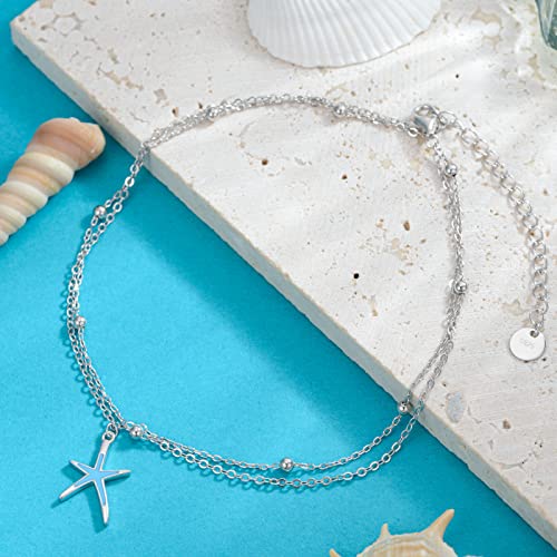 Image of Nature Style Bracelet for Women Charm Link Bracelet Adjustable Pineapple /Dragonfly /Butterfly /Daisy /Highland Cow Anklet Bracelet 925 Sterling Silver Anniversary Jewelry Birthday Gifts