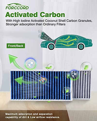 Image of 2*Cabin Air Filter and 1*Engine Air Filter Fit for Nissan Frontier NV1500 NV2500 NV3500 Pathfinder Xterra & Suzuki Equator Activated Carbon Cabin Filter Replace#CF10553 CA7440 Car Accessories