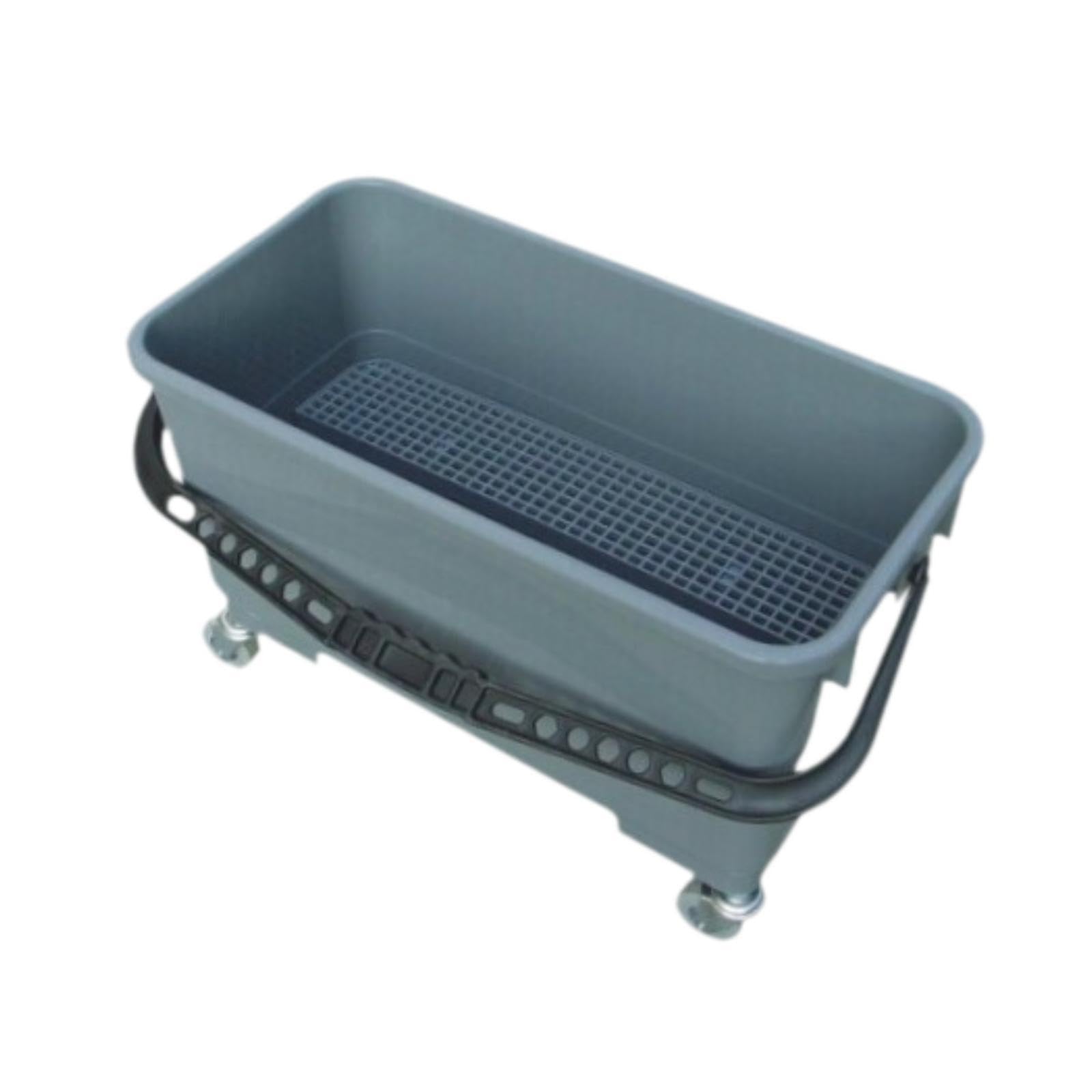Cubo de con Escurridor, Cubo Portátil, Fácil de, Asa Cómoda, Cubo de Limpieza Profesional para Suelos Y Colegios, Gris, Individual