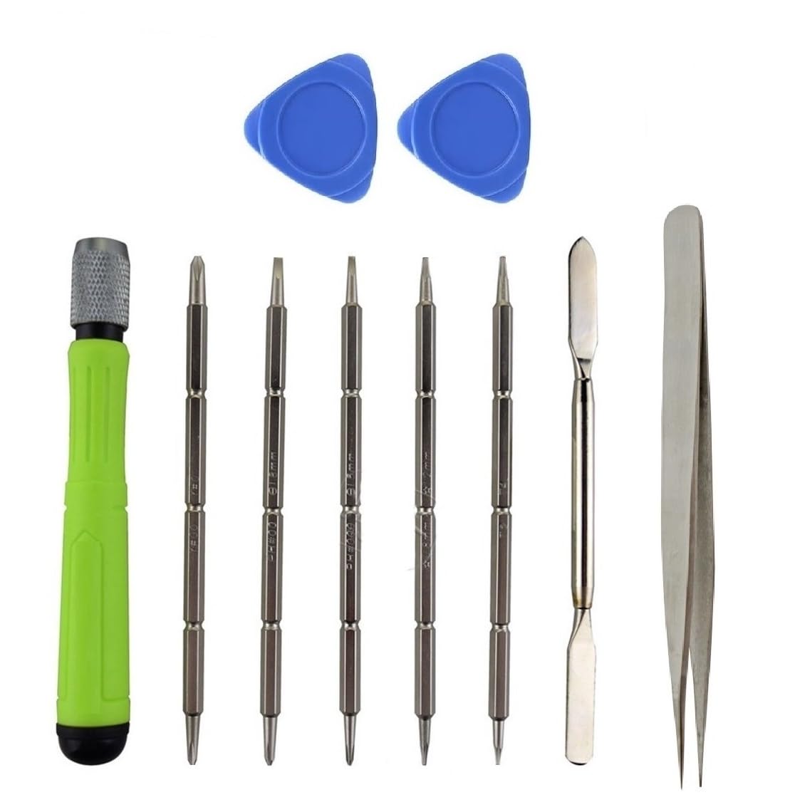 WOWSOME Screwdriver Set with 1 Stainless Steel Tweezer and 2X Triangle plastic Openers Tool Kit for Laptop and Mobile opening And Repairing