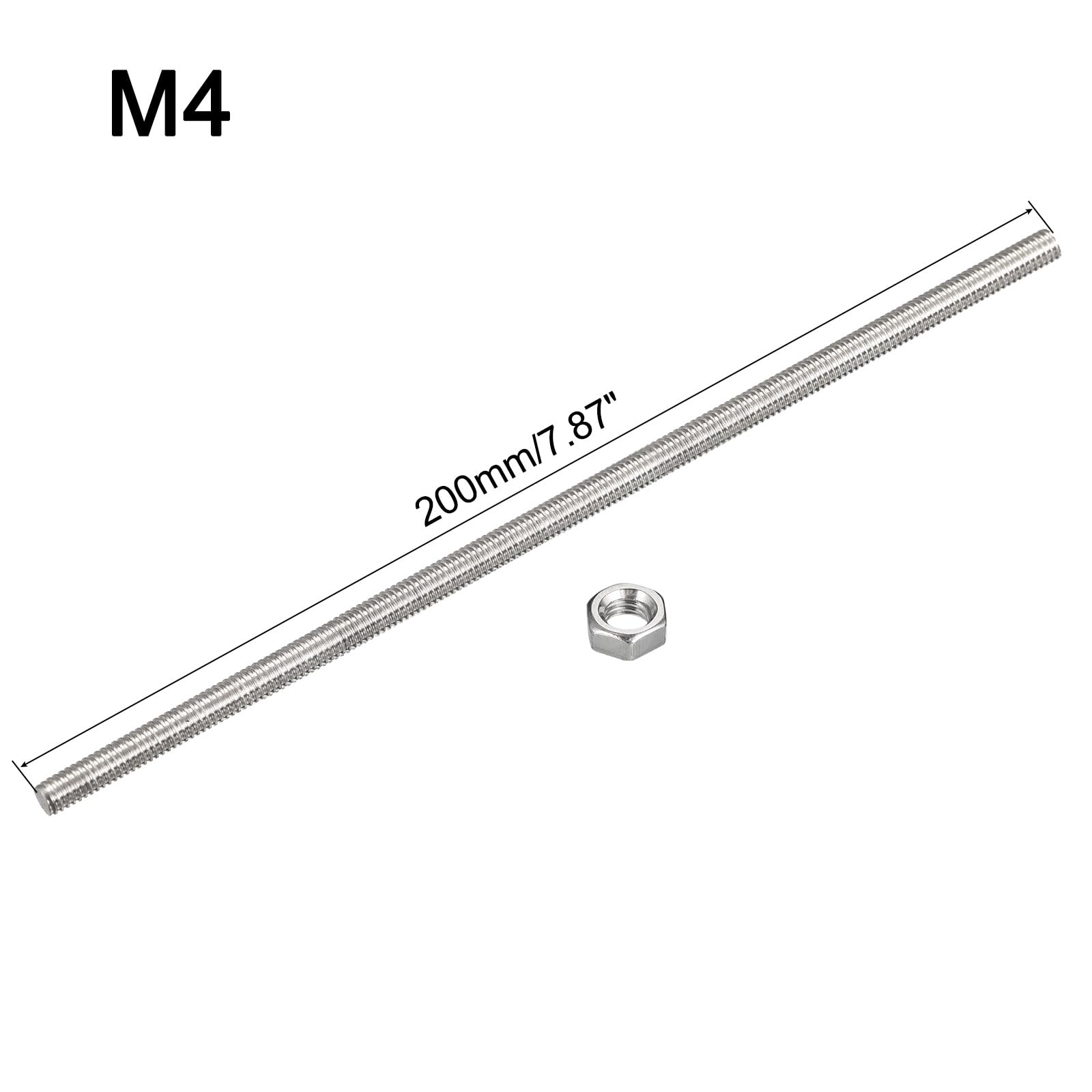 QUARKZMAN Gewindestangen M4 X 400mm - 6 Stück Mit  Produktbild-Vorschau 1