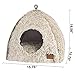 CATISM Katzenbett Waschbar Katzenschlafplatz für Katzen Katzenhöhle Plüsch Haustier Katzenkopfkissen Katzenhaus Katzenkissen Flauschiges Kätzchen Welpen Kuschelbett Haustierbett Kaffee