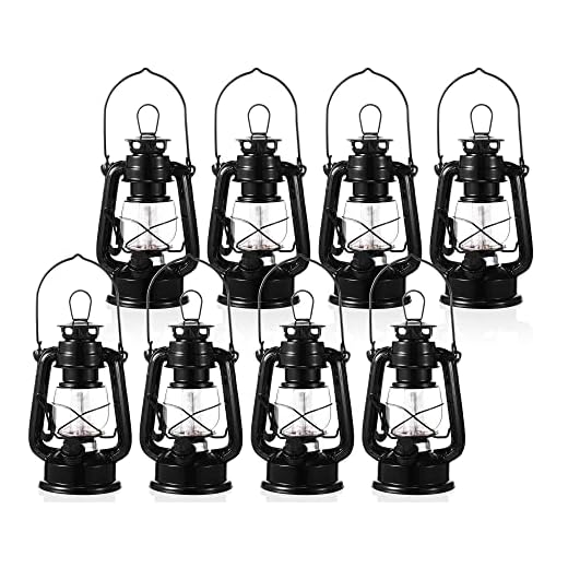 Vintage LED Camping Lanterns Set of 8