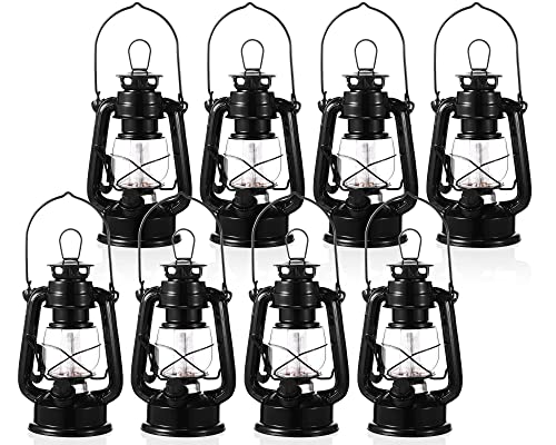 Lanterne tempête vintage LED sans fil lot de 8 éclairages d'ambiance avec variateur