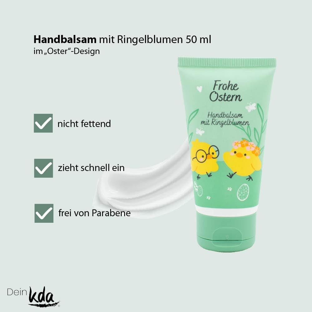 25 Stk. Handcreme mit Ringelblumen 50 ml Ostern Ostergeschenk Mitbringsel Küken Handpflege für trockene und spröde Hände Calendula rissige trockene Hände (25)