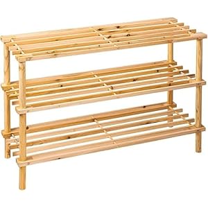 2 3 4 TIER WOODEN SHOE RACK FOOTWEAR STORAGE ORGANIZER UNIT STAND BOOKS SHELF (3 Tier)