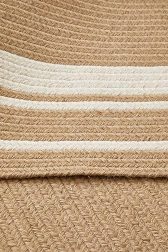 Tapis en jute simple et moderne jaune pour sol de salon cosy - 8