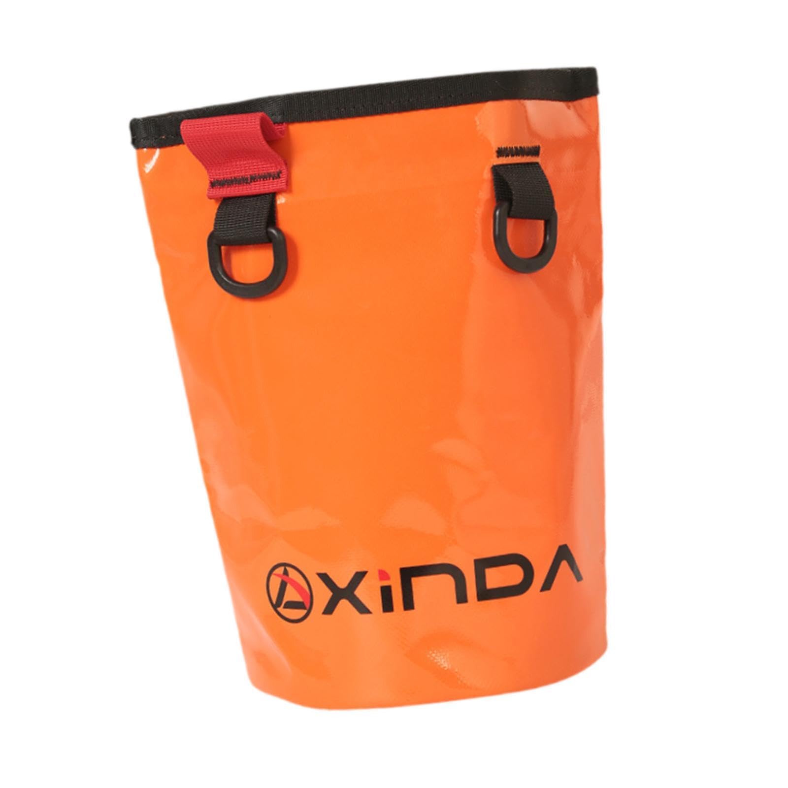 YIJU Waterproof Tool Bag Organizer Sturdy 4L Capacity Quick Open High Altitude Work Bag Bucket for Rock Climbing Backyard Trekking, Orange