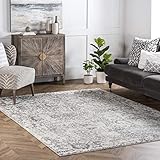 nuLOOM Floral Damask Rosemary Area Rug, 3' x 5', Grey