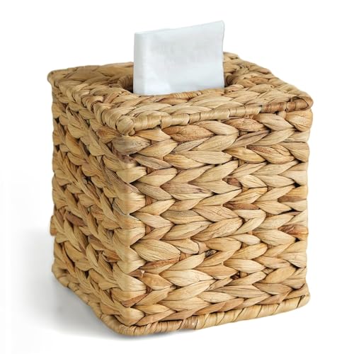 Wicker Tissue Box Cover Rattan Tissue Box Holder Square