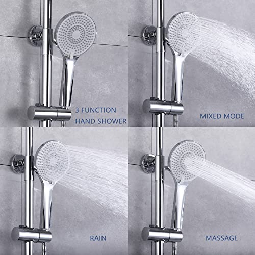 Robinet de douche haut de gamme avec ensemble de douche murale fini premium - 6