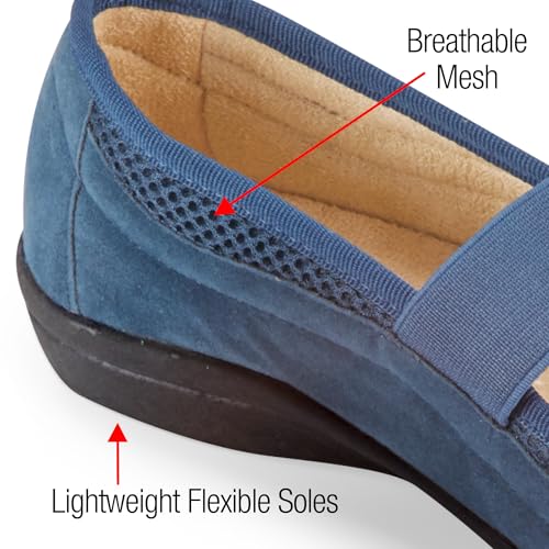 Collections Etc Slip-On Microsuede Mary Jane Shoes4