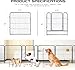 Dog Playpen,32/40/45 Inch Height in Heavy Duty, Folding Indoor Outdoor Anti-Rust Dog Exercise Fence, Portable Pet Playpen with Door for Large Medium Small Dogs and Pet (16 Panels, 32 Inch) Silver