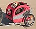 PetSafe Happy Ride Steel Dog Bicycle Trailer - Durable Frame - Easy to Connect and Disconnect to Bikes - Includes Three Storage Pouches and Safety Tether - Collapsible to Store - Medium
