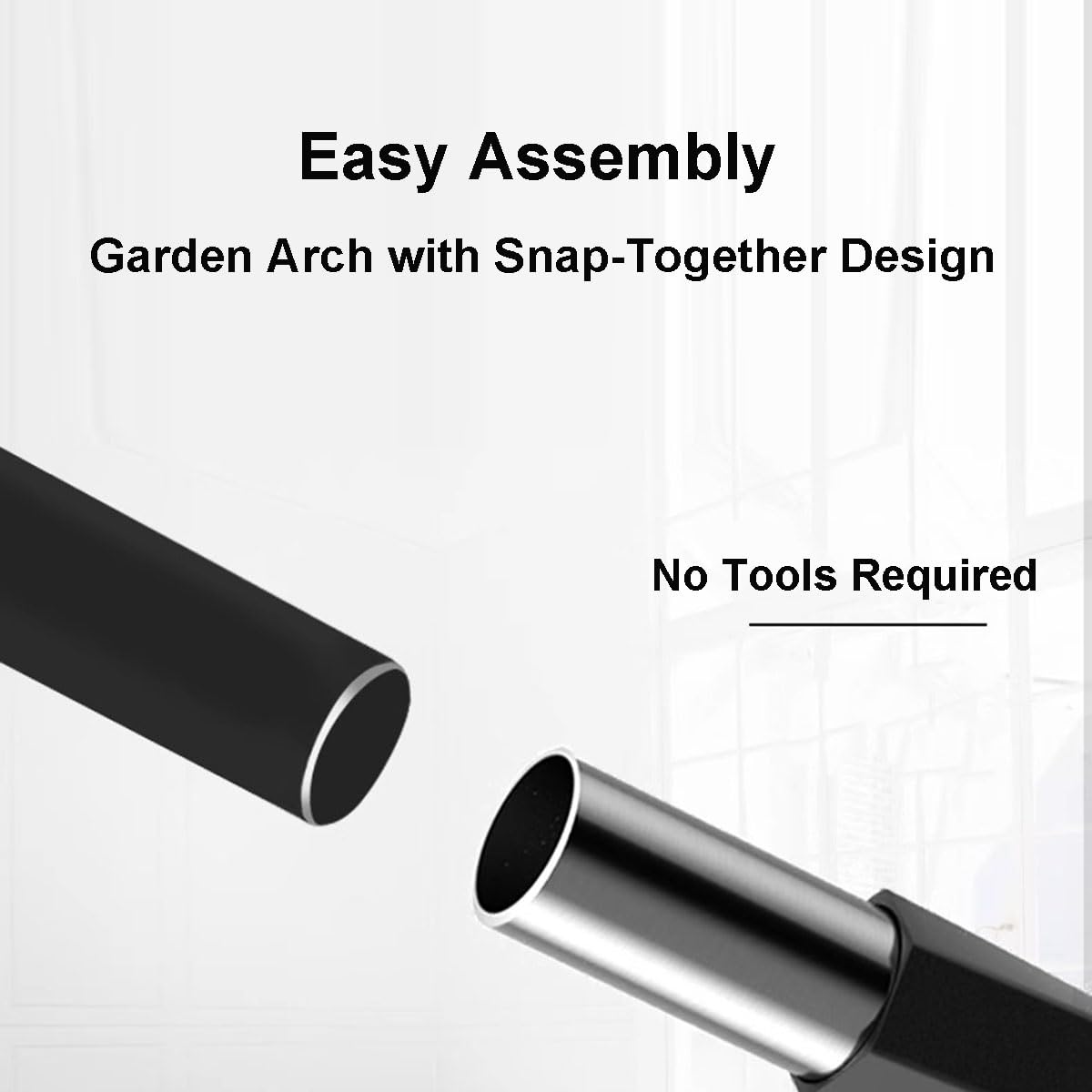Arco per Rose, Archetto da Giardino, 270 220 180 60 90 120 150 240 cm Semiarco Traliccio per Rampicanti, Supporto in Acciaio, Resistente alle Intemperie Archi(Nero,WxH 150x240cm)
