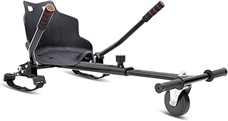Improv HOVERKART - Go Kart Adjustable Hoverkart Seat For Electric Self Balancing Scooters with 2 sets of straps - Fits All Hover Board Sizes - 6.5", 8" and 10" (Black)