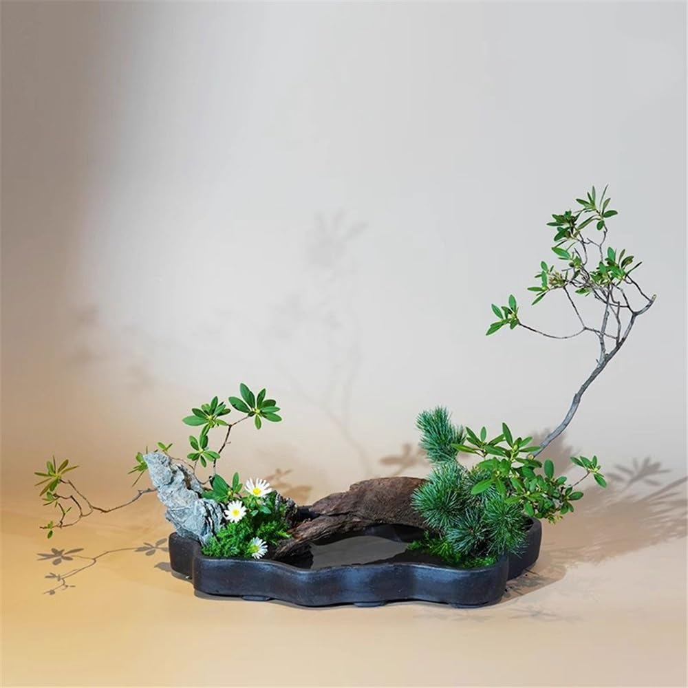 Versatile Sottovaso for Piante Grande Irregolare in Ceramica di Argilla Viola