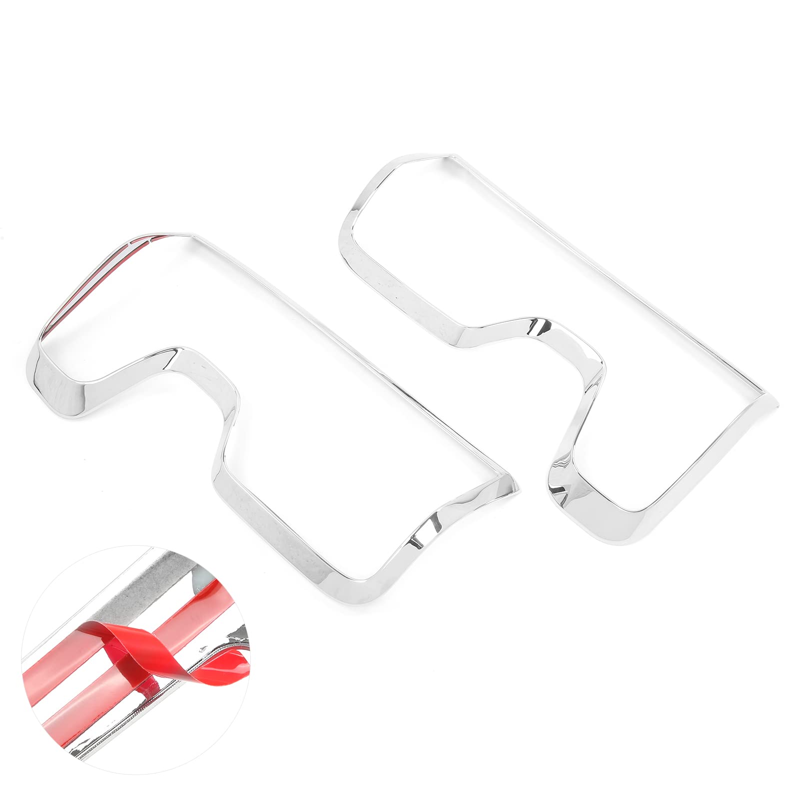 Cocoarm 2 Embellecedores de Marco de Luz Trasera ABS Cromado con Cinta para Silverado 1500 2020, Protege Lámparas, Instalación Rápida, Decoración Exterior para Propietarios de Camiones