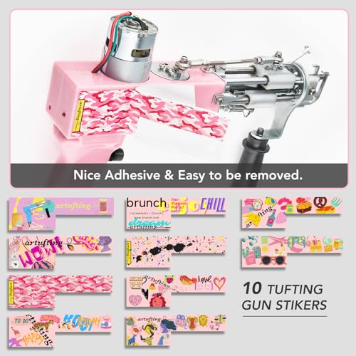 Artufting AT-06-PINK Tufting Gun 2 In 1 Cut Pile Loop Pile Rug Gun Machine Starter Kit Rug Tufting Kit Electric Tufting Gun Carpet Weaving Flocking Machine thumb #4