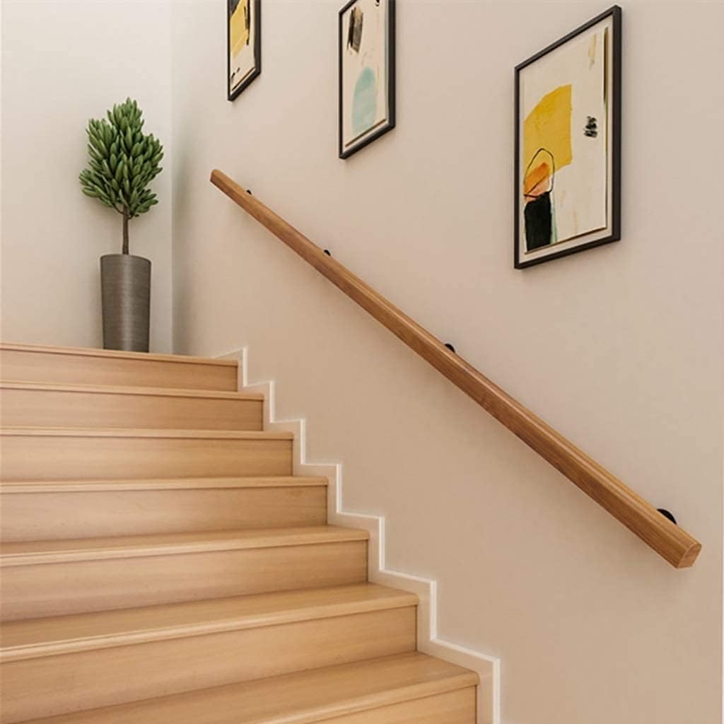 Wooden Antislip Grab Bar for Stair Banister Secure Support Rail for Elderly Indoor Hallway & Attic Safety Railing Durable & Easy to Install