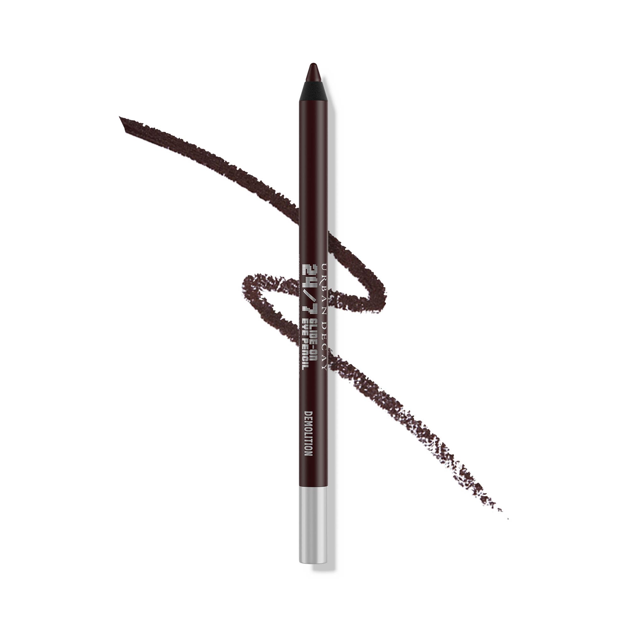 urban decay 24/7 glide-on waterproof eyeliner pencil - smudge-proof, long-lasting, transfer-proof, up to 16hr wear, smooth no-tug formula, demolition (matte deep brown) - 0.04 oz