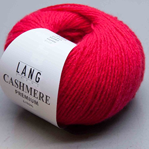 Lang Yarns - CASHMERE PREMIUM - Farbe 0060 Rot - 100% Kaschmirwolle (25 Gramm – 1 Knäuel)