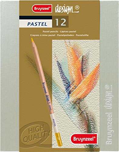 BruynzeelDesign Professional Pastel Pencil Set of 12 Colors in Box | Artists Pencils for Drawing, Sketching & Coloring