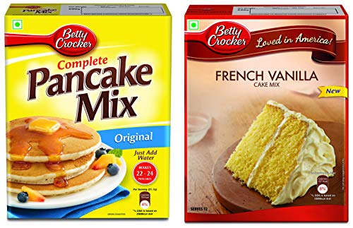 Image of Betty Crocker Pancake Mix, Original 500 g and Betty Crocker Super Moist Cake Mix, French Vanilla Flavor 520 g